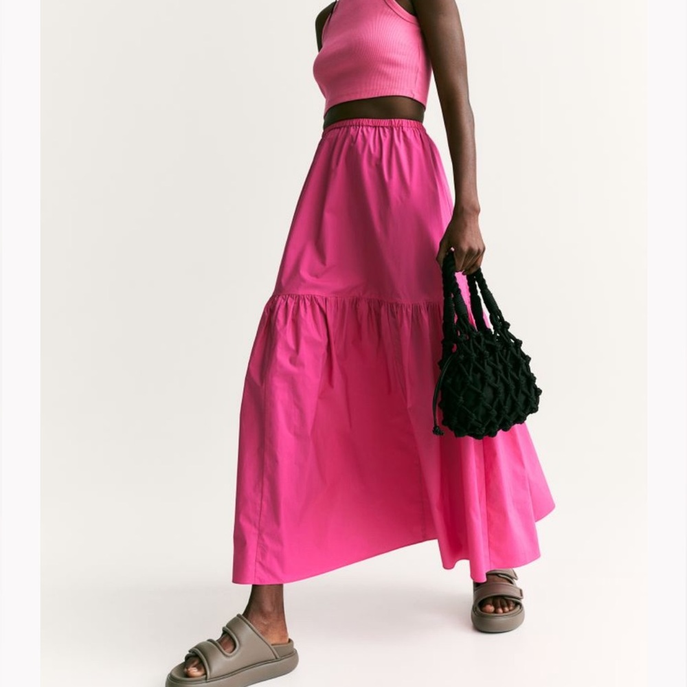 Hot pink skirt